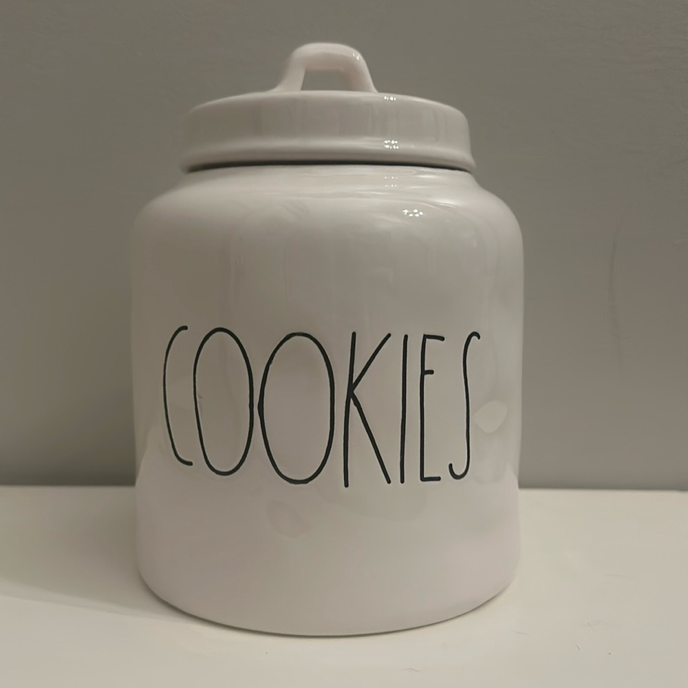 Rae Dunn “Cookies” 8” Ceramic Cookie Jar